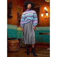 Roman Heart High Neck Knit Jumper