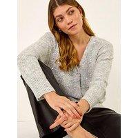 Roman Buttoned Sequin Knit Cardigan