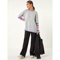 Roman Contrast Stripe Detail Knit Jumper