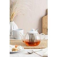 Price & Kensington Luxe Glass Teapot 1L White