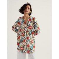 Seasalt Cornwall Op Art Tunic Summer Shadows Chalk