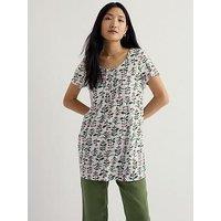 Seasalt Cornwall Busy Lizzy Tunic Painted Stems Chalk - Multi
