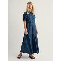 Seasalt Cornwall Feather Star Dress Mid Wash Indigo - Multi