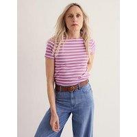 Seasalt Cornwall Short Sleeve Breton T-Shirt - Pink