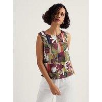 Seasalt Cornwall Colour Study Top Floral Splice Cacao