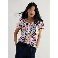 Seasalt Cornwall Appletree T-Shirt - Inky Botanical Chalk