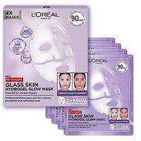 L'Oreal Paris Revitalift Filler Glass Skin Hydrogel Glow Mask 4 Pack