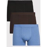 The Very Collection 3 Pack Assorted Trunks - Blue/Brown/Black