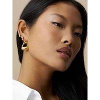 Orelia Statement Taper Metal Hoop Earrings