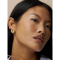 Orelia Statement Voluminous Heart Stud Earrings