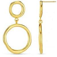 Orelia Open Circle Drop Earrings