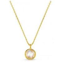 Orelia Faceted Crystal Charm Necklace