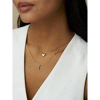 Orelia Molten Heart Stationed Necklace