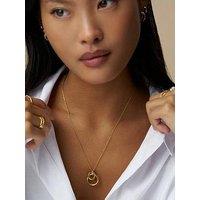 Orelia Interlocking Open Circle Necklace
