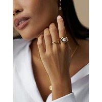 Orelia Statement Molten Pearl Ring