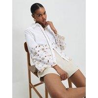 River Island Poplin Cutwork Hem Shirt - White
