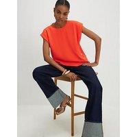 River Island Soft Crepe Shell Top - Orange