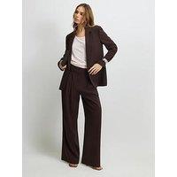 River Island Easy Wide Trouser - Brown