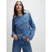 River Island Denim Trophy Jacket Viennetta - Blue