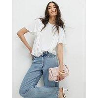 River Island Scallop Tshirt - Beige