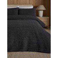The Very Collection Matt Velvet Pinsonic Stripe Duvet Set
