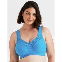 Miss Mary Of Sweden Lovely Lace Non-Wired Bra With Padded Side Support - Aqua