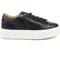 Jones Bootmaker Amalia Flatform Trainer - Navy Croc