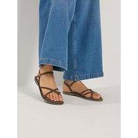 Long Tall Sally Skinny Strap Toe Loop Sandal - Brown