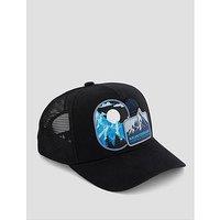 Monterrain Mens Climate Patch Trucker Cap - Black