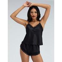 Boux Avenue Amelia Satin Cami Set - Black