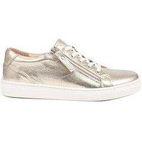 Jones Bootmaker Padova Low Lace Up Trainer - Gold