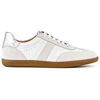 Jones Bootmaker Artea Lace Up Trainer - White/Silver