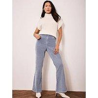 Mint Velvet Cord Flare Trouser - Blue