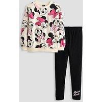 The Very Collection Disney Minnie Mouse Sweatshirt And Leggings Set - Cream