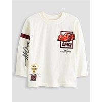 The Very Collection Disney Cars Lightning Mcqueen Long Sleeve T-Shirt - White