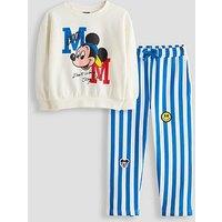 The Very Collection Disney Mickey Mouse Cool Stripe Bottom Sweat Set