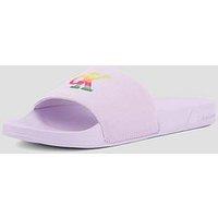 Calvin Klein Ck Logo Slippers - Purple