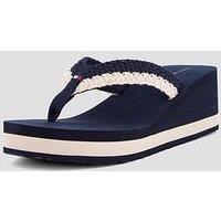 Tommy Hilfiger Th Wedge Crochet Summer Sandal - Blue
