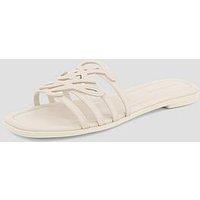 Tommy Hilfiger Th Script Flat Mule Sandals - Beige