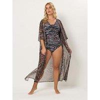 Yours Curve Lurex Chiffon Coverup - Black