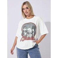 Yours Curve Blondie T-Shirt - White