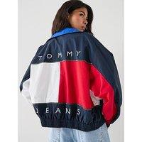 Tommy Jeans Back Logo Regatta Oversized Windbreaker - Dark Blue