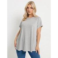Yours Curve Soft Touch Rib Swing Top - Grey