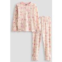 The Very Collection Peppa Pig Rib Slim Fit Pyjamas - Pink