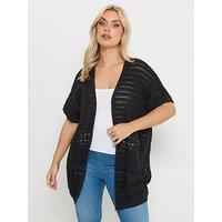 Yours Curve Kimono Cardigan - Black