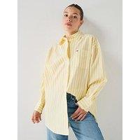 Tommy Jeans Oversized Fit Poplin Shirt - Yellow