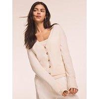 Mint Velvet Double Layer Cardigan - Cream