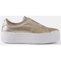 Mint Velvet Ellie Gold Platform Trainer