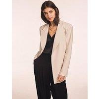 Mint Velvet Easy Longline Blazer - Neutral