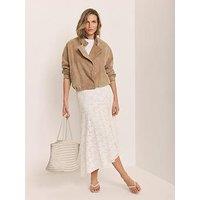 Mint Velvet Lace Skirt - Cream